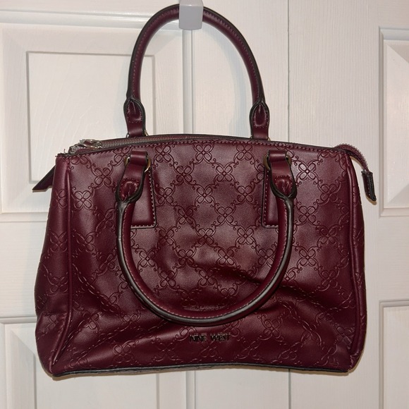 Nine West Allyce Signature Handbag Strap & Handle Brick Red Color Medium Purse - Picture 2 of 9